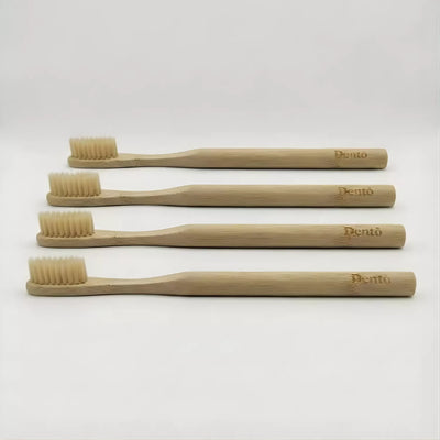 Dentō Boar-Bristled Toothbrush, Plastic-Free 100% Natural Toothbrush
