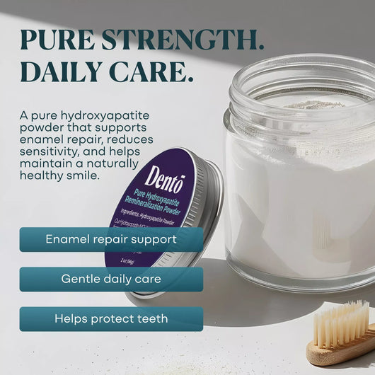 Dentō 100% Hydroxyapatite Remineralization Powder From Grass-fed Cattle Bone